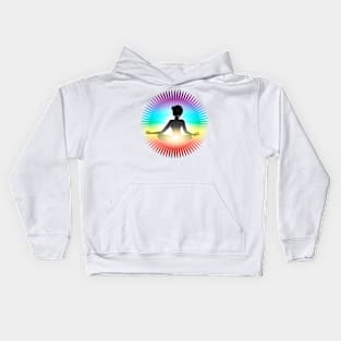 Yoga Meditation Emblem Kids Hoodie